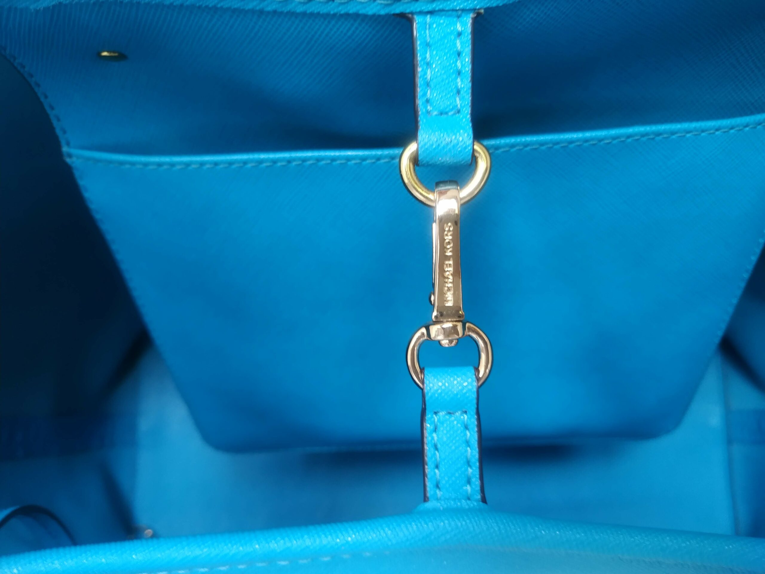 Michael Kors Tote Bag - Leather Blue Teal Turquoise