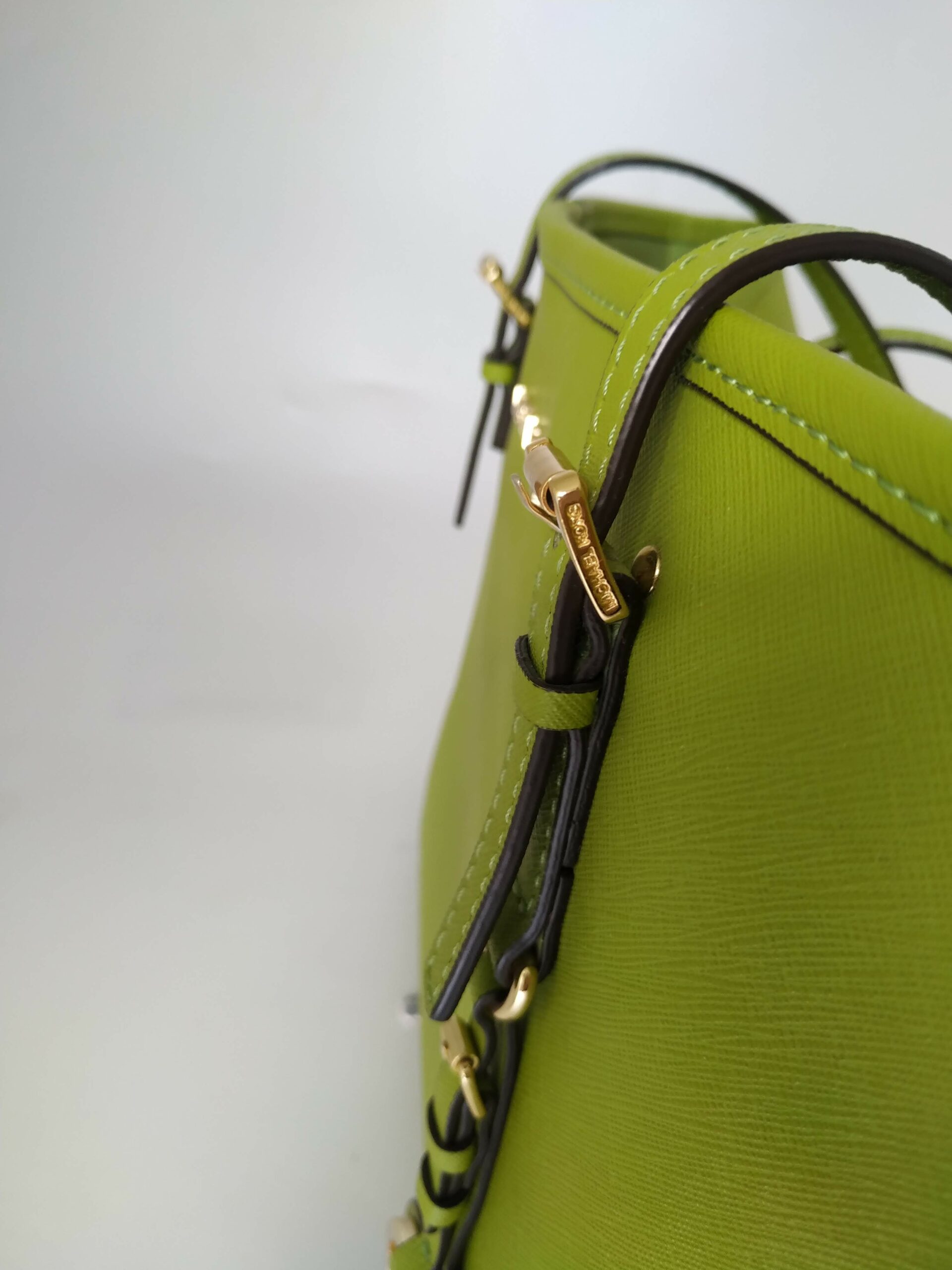 Michael Kors Jet Set Lime Green Saffiano Leather Bag - Earth Luxury