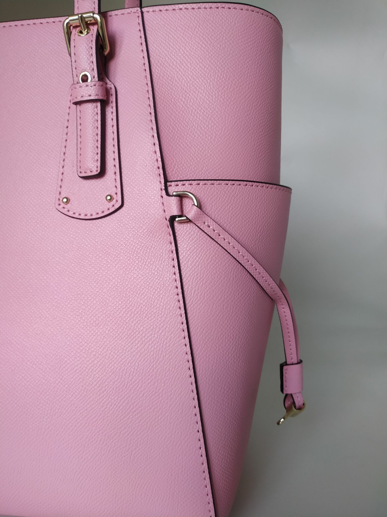 Michael Kors Voyager Pink Crossgrain Leather Tote - Earth Luxury