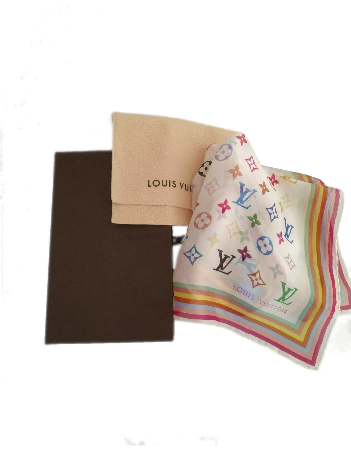 Louis Vuitton Takashi Murakami Multicolour Monogram Silk Scarf